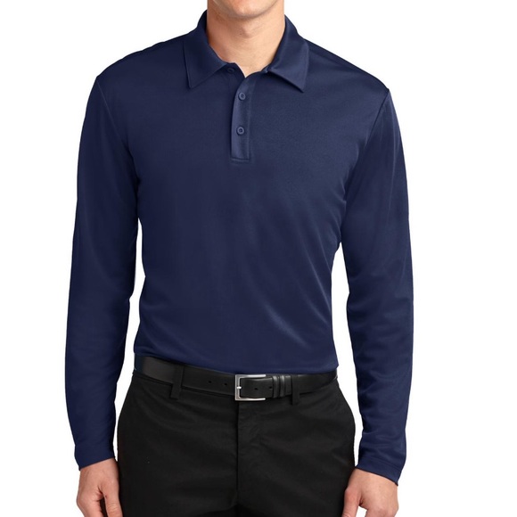 Extreme Performance Men’s Long Sleeve Polo - Picture 1 of 6